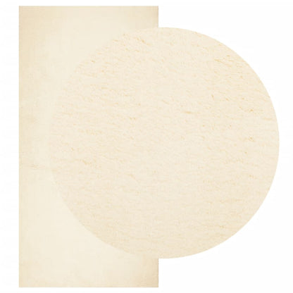 vidaXL Teppich HUARTE Kurzflor Weich und Waschbar Creme 100x200 cm