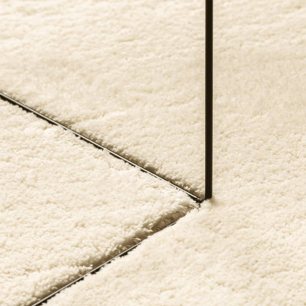 vidaXL Teppich HUARTE Kurzflor Weich und Waschbar Creme 100x200 cm