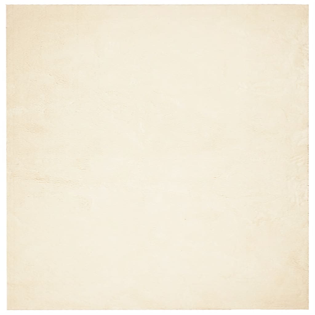vidaXL Teppich HUARTE Kurzflor Weich und Waschbar Creme 120x120 cm