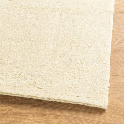 vidaXL Teppich HUARTE Kurzflor Weich und Waschbar Creme 120x120 cm