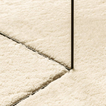 vidaXL Teppich HUARTE Kurzflor Weich und Waschbar Creme 120x170 cm