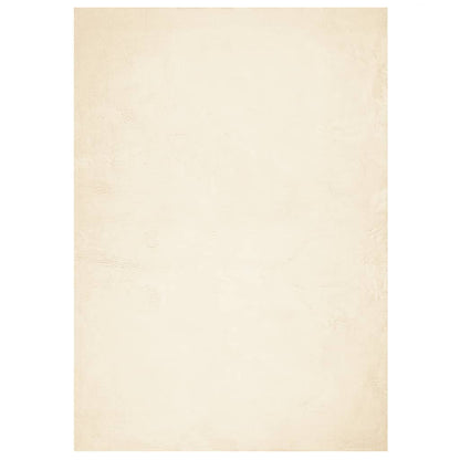 vidaXL Teppich HUARTE Kurzflor Weich und Waschbar Creme 140x200 cm