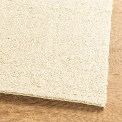 vidaXL Teppich HUARTE Kurzflor Weich und Waschbar Creme 140x200 cm