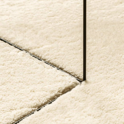 vidaXL Teppich HUARTE Kurzflor Weich und Waschbar Creme 140x200 cm