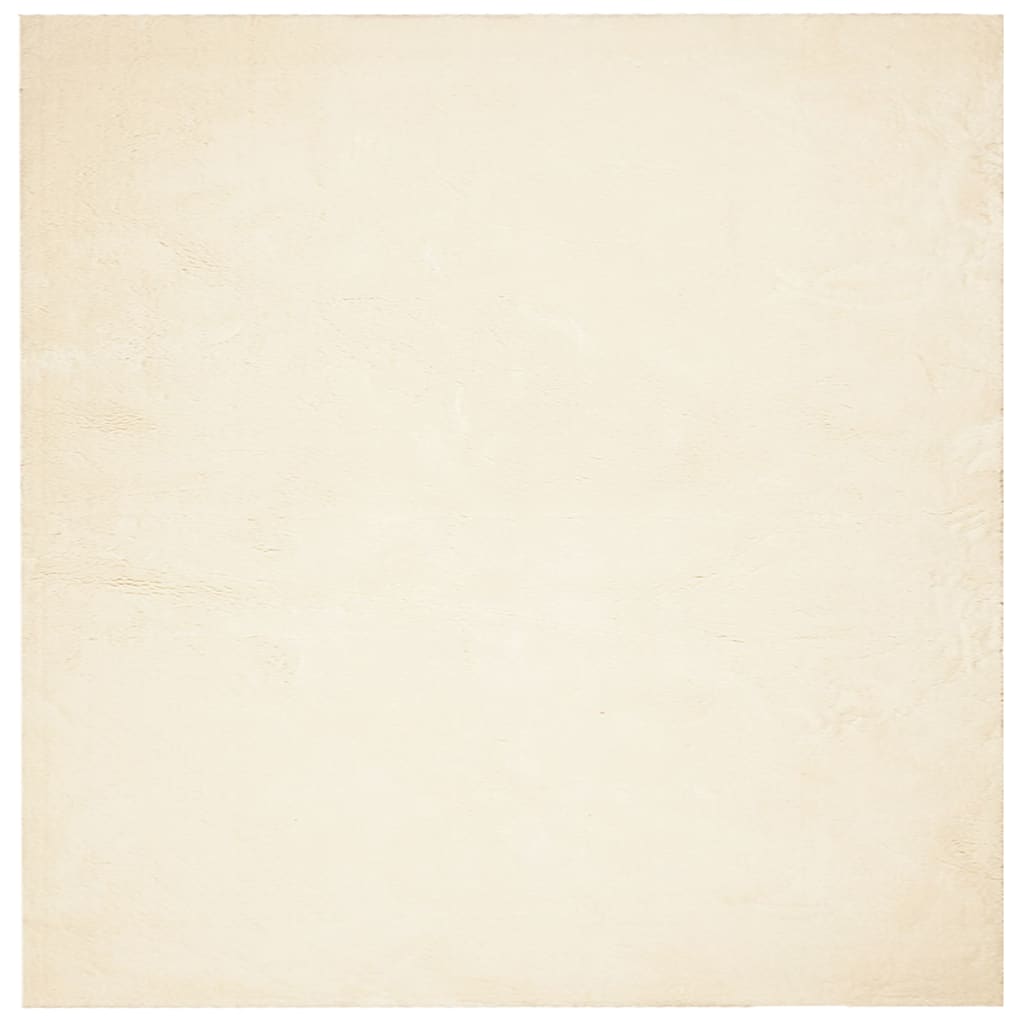 vidaXL Teppich HUARTE Kurzflor Weich und Waschbar Creme 160x160 cm