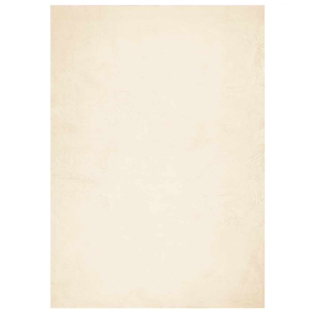vidaXL Tapis HUARTE à poils courts doux et lavable Crème 160x230 cm