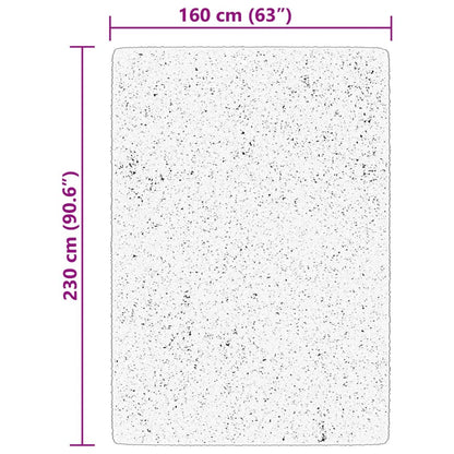 vidaXL Tapis HUARTE à poils courts doux et lavable Crème 160x230 cm