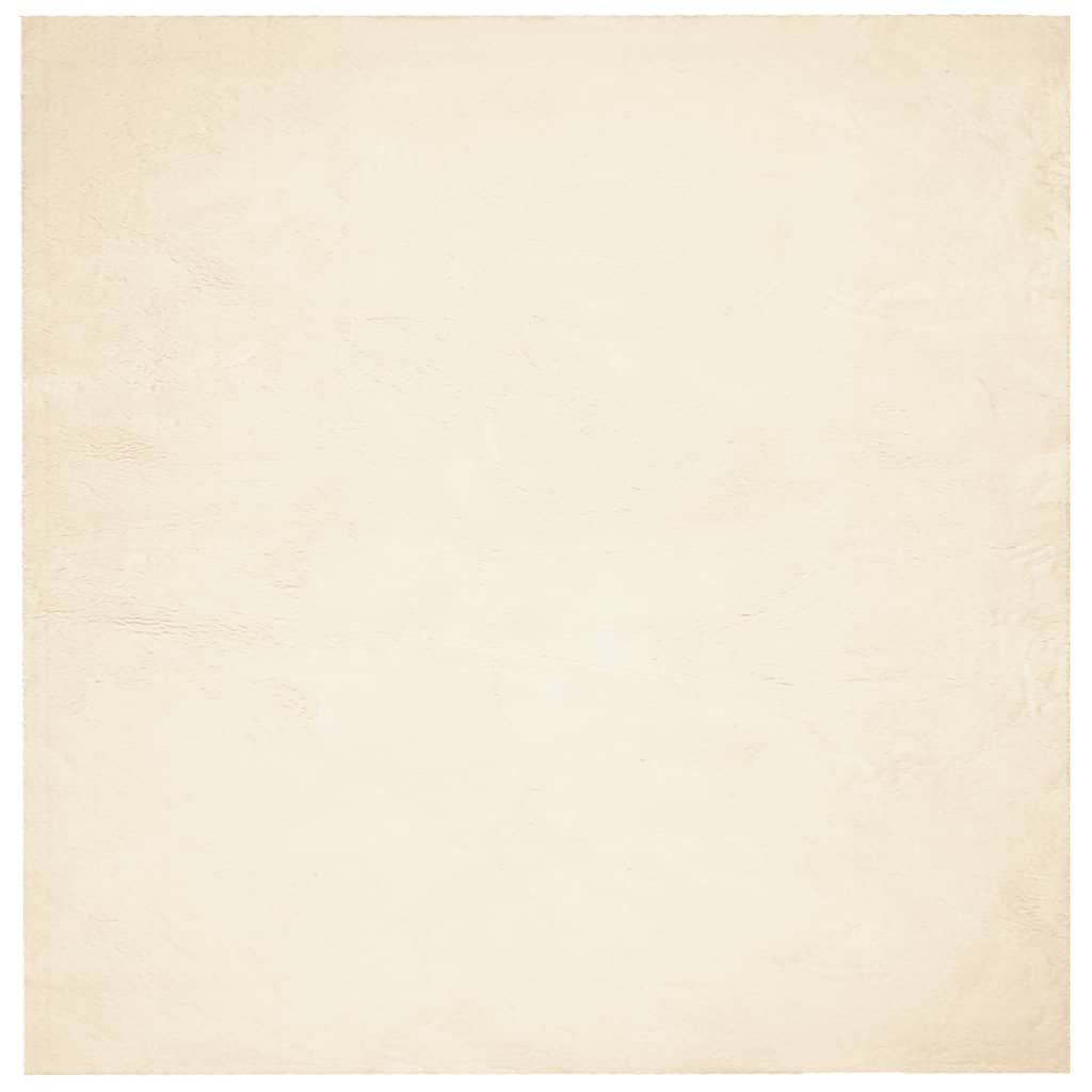 vidaXL Teppich HUARTE Kurzflor Weich und Waschbar Creme 200x200 cm