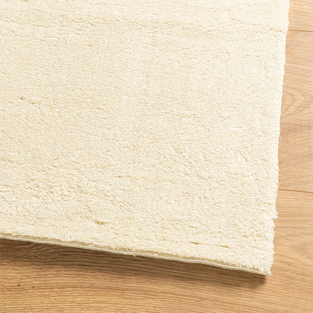 vidaXL Teppich HUARTE Kurzflor Weich und Waschbar Creme 200x200 cm