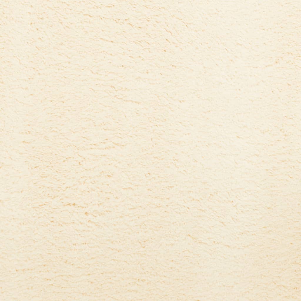 vidaXL Teppich HUARTE Kurzflor Weich und Waschbar Creme 240x240 cm