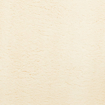 vidaXL Teppich HUARTE Kurzflor Weich und Waschbar Creme 240x240 cm