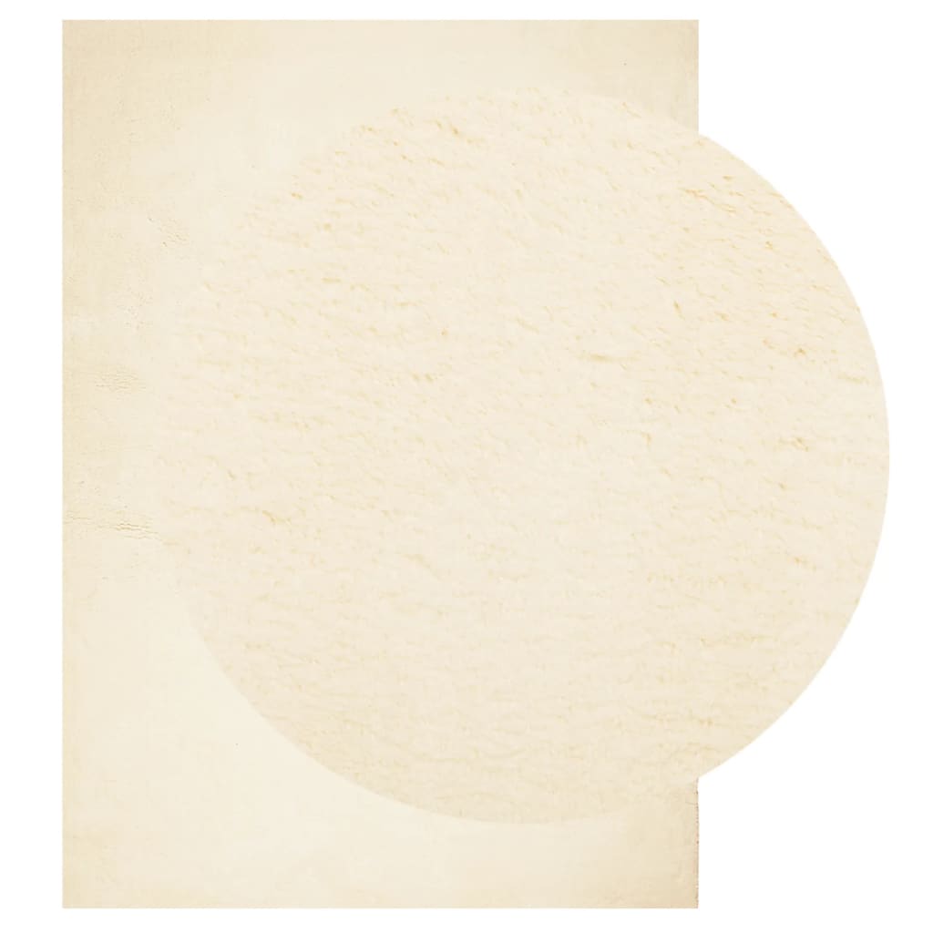 vidaXL Teppich HUARTE Kurzflor Weich und Waschbar Creme 240x340 cm