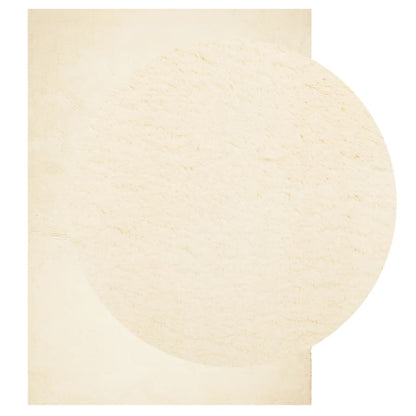 vidaXL Teppich HUARTE Kurzflor Weich und Waschbar Creme 240x340 cm