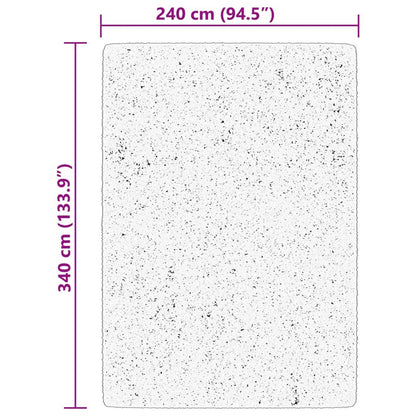 vidaXL Teppich HUARTE Kurzflor Weich und Waschbar Creme 240x340 cm