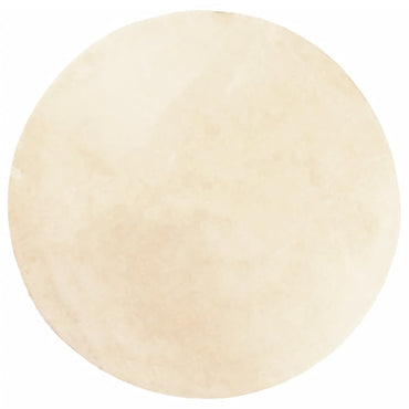 vidaXL Teppich HUARTE Kurzflor Weich und Waschbar Creme Ø 80 cm
