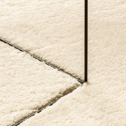 vidaXL Teppich HUARTE Kurzflor Weich und Waschbar Creme Ø 80 cm