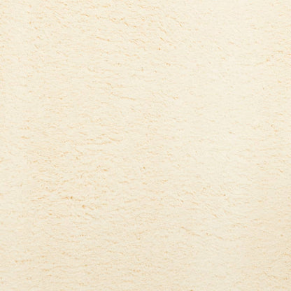 vidaXL Teppich HUARTE Kurzflor Weich und Waschbar Creme Ø 100 cm