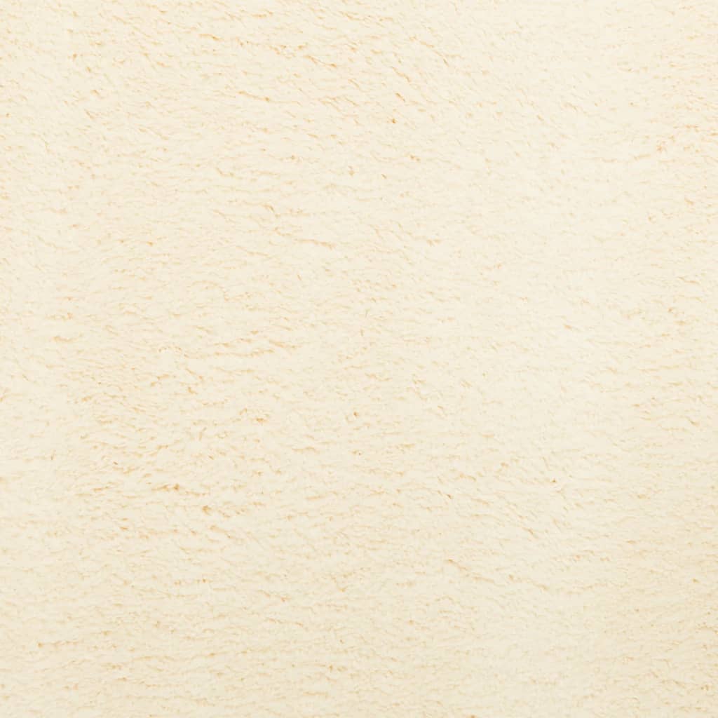 vidaXL Teppich HUARTE Kurzflor Weich und Waschbar Creme Ø 160 cm