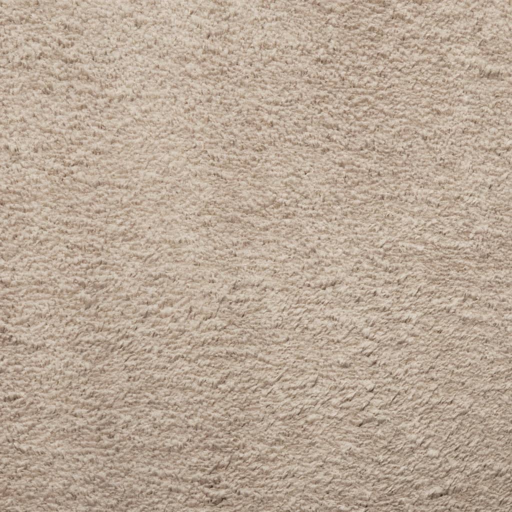 vidaXL Teppich HUARTE Kurzflor Weich und Waschbar Sandfarben 60x110 cm