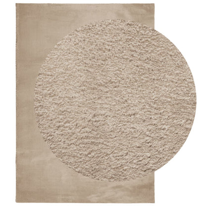 vidaXL Teppich HUARTE Kurzflor Weich und Waschbar Sandfarben 120x170cm
