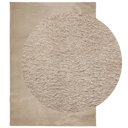 vidaXL Tapis HUARTE à poils courts doux et lavable couleur sable 140x200cm