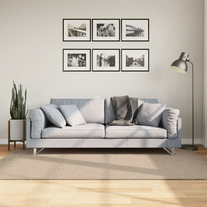 vidaXL Tapis HUARTE à poils courts doux et lavable couleur sable 140x200cm