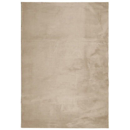 vidaXL Tapis HUARTE à poils courts, doux et lavable, couleur sable, 160x230cm