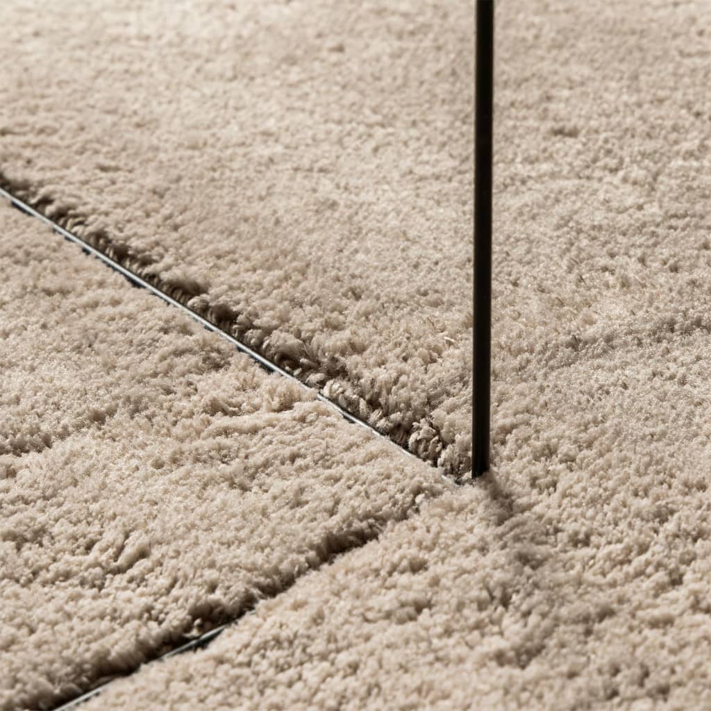 vidaXL Tapis HUARTE à poils courts, doux et lavable, couleur sable, 160x230cm