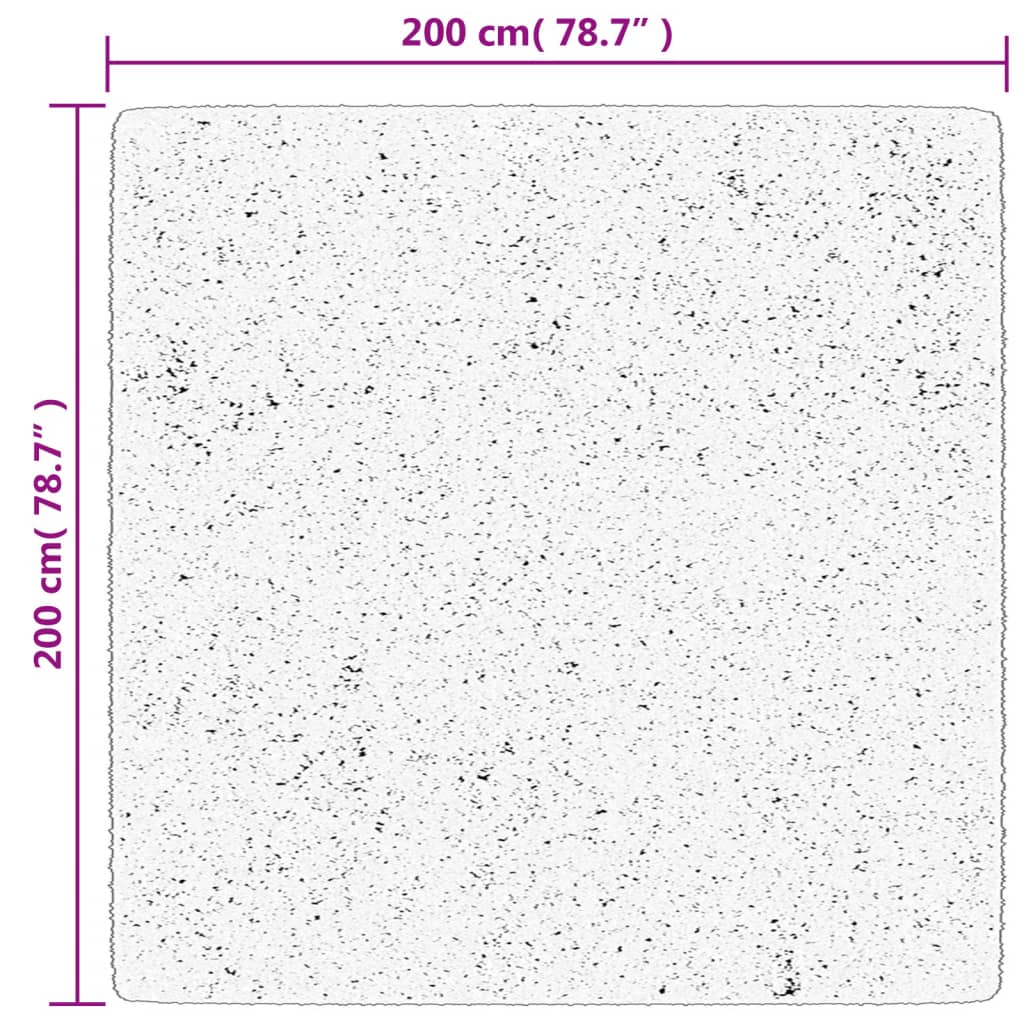 vidaXL Teppich HUARTE Kurzflor Weich und Waschbar Sandfarben 200x200cm