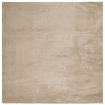 vidaXL Teppich HUARTE Kurzflor Weich und Waschbar Sandfarben 240x240cm