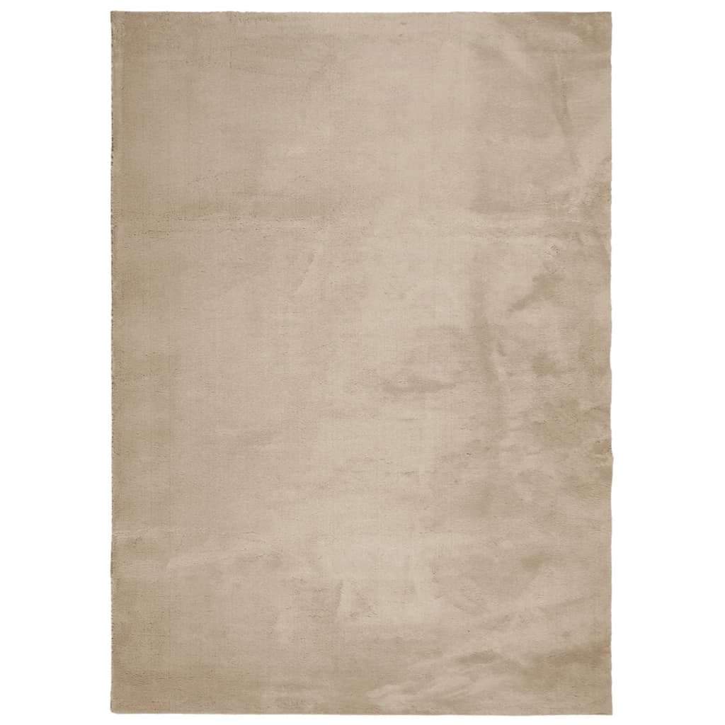 vidaXL Tapis HUARTE à poils courts, doux et lavable, couleur sable 240x340cm