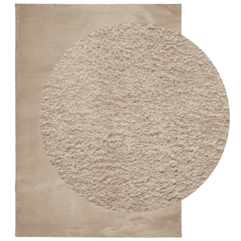 vidaXL Tapis HUARTE à poils courts, doux et lavable, couleur sable 240x340cm