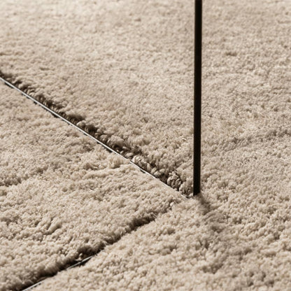 vidaXL Tapis HUARTE à poils courts doux et lavable couleur sable Ø 200 cm