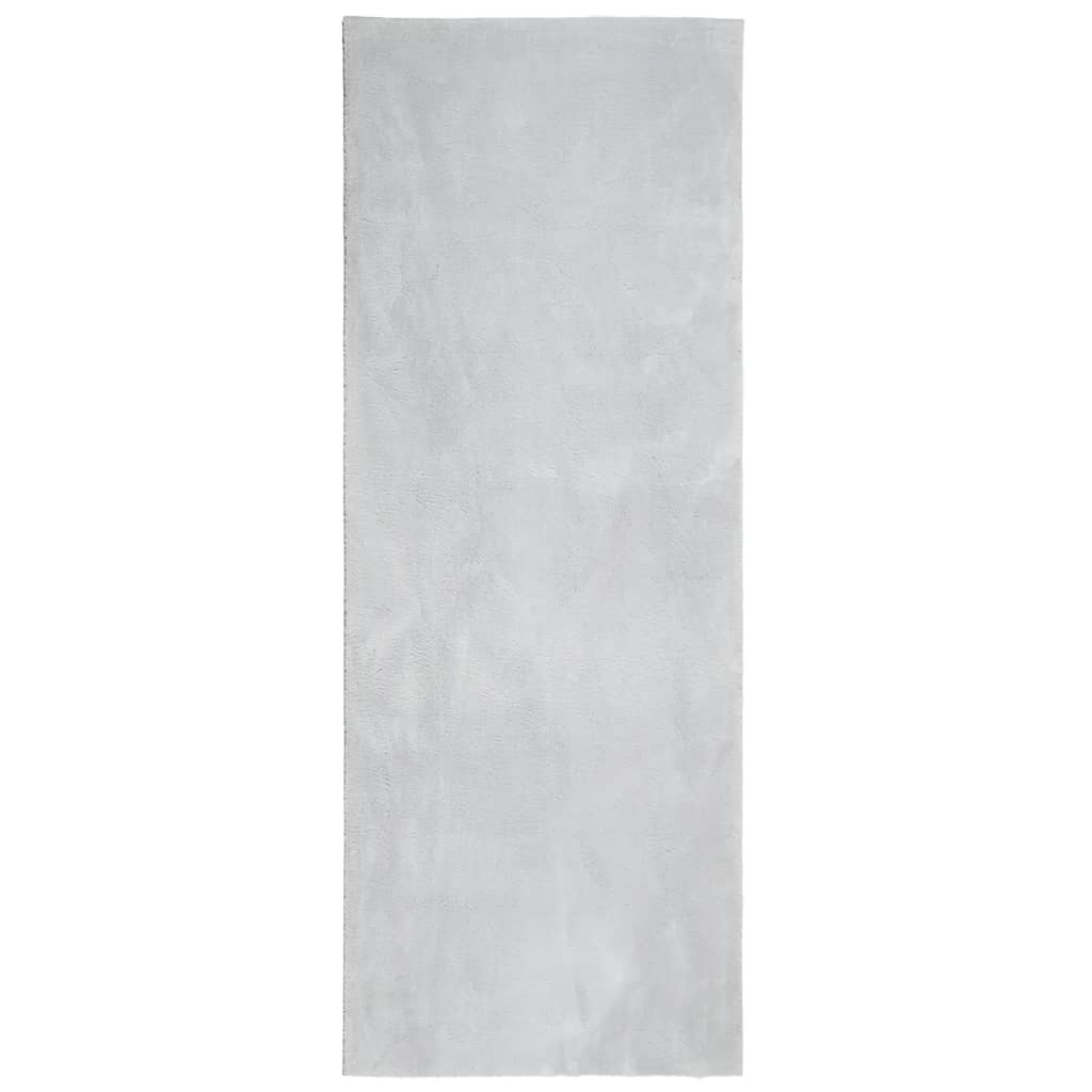 vidaXL Tapis HUARTE à poils courts doux et lavable Gris 80x200 cm
