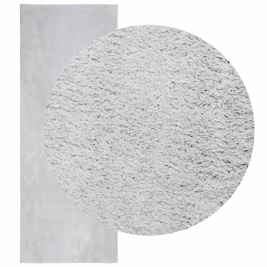 vidaXL Tapis HUARTE à poils courts doux et lavable Gris 80x200 cm
