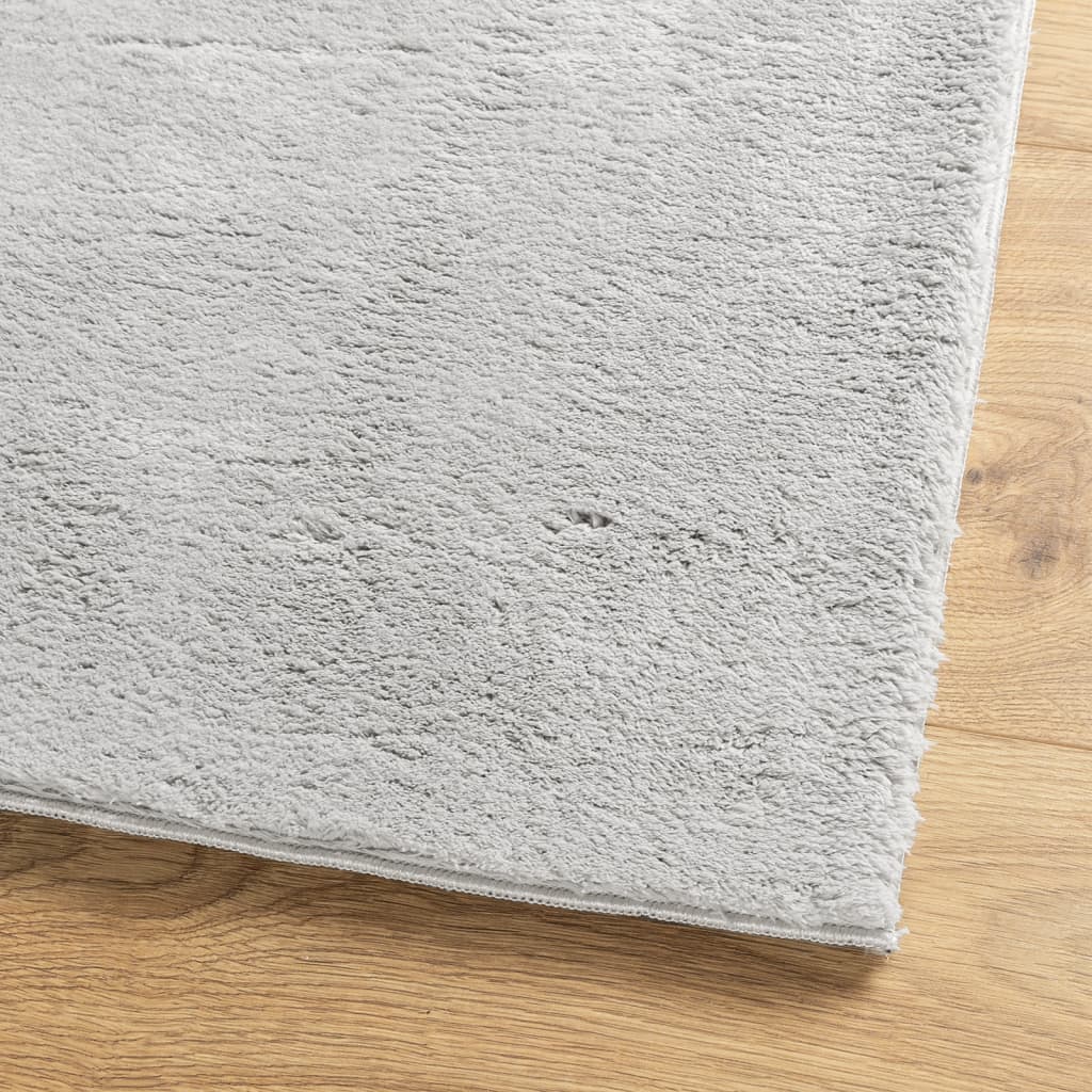 vidaXL Tapis HUARTE à poils courts doux et lavable Gris 80x200 cm