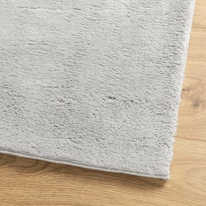 vidaXL Teppich HUARTE Kurzflor Weich und Waschbar Grau 160x160 cm
