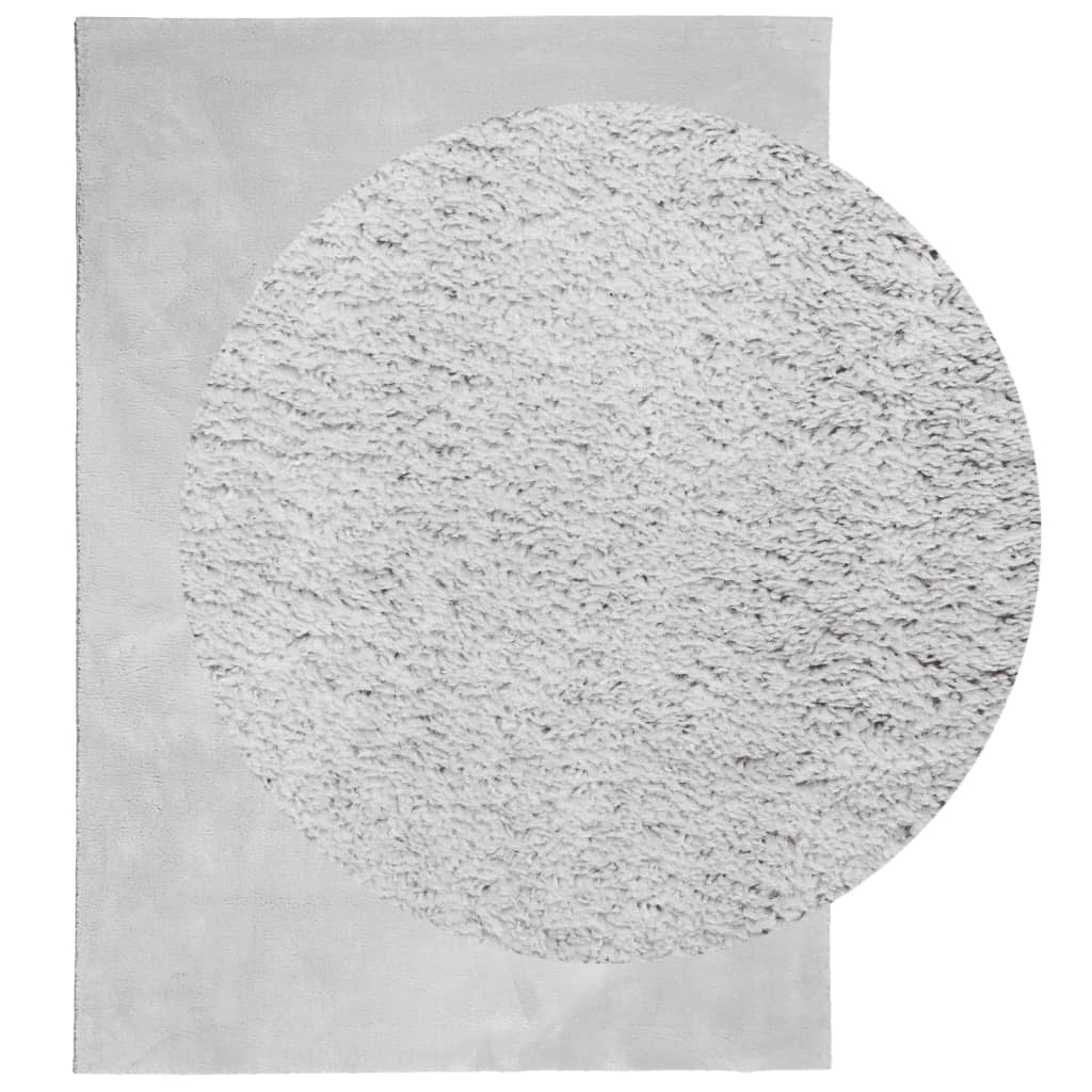 vidaXL Tapis HUARTE à poils courts, doux et lavable Gris 160x230 cm