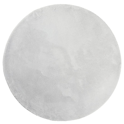 vidaXL Tapis HUARTE à poils courts doux et lavable gris Ø 120 cm