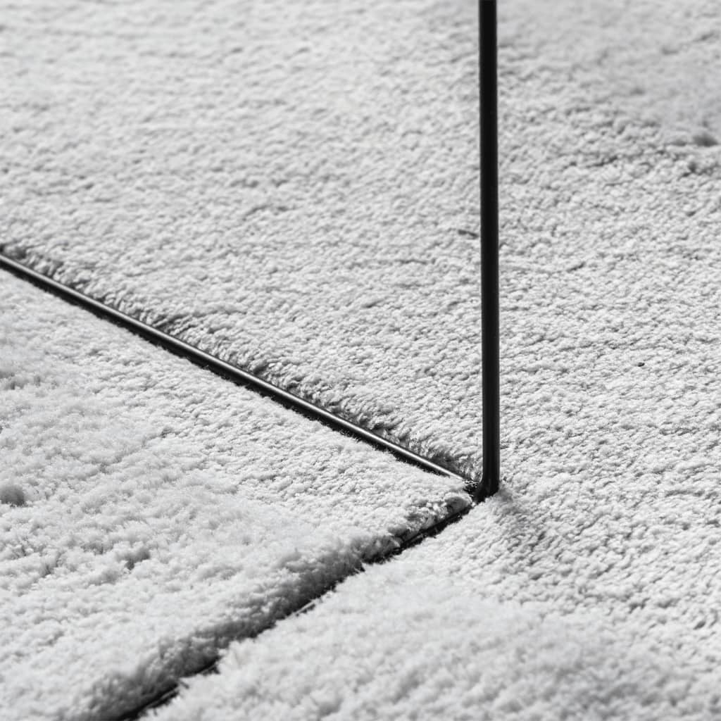 vidaXL Tapis HUARTE à poils courts doux et lavable gris Ø 120 cm