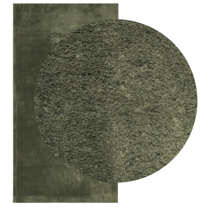 vidaXL Tapis HUARTE à poils courts, doux et lavable vert forêt 80x150 cm