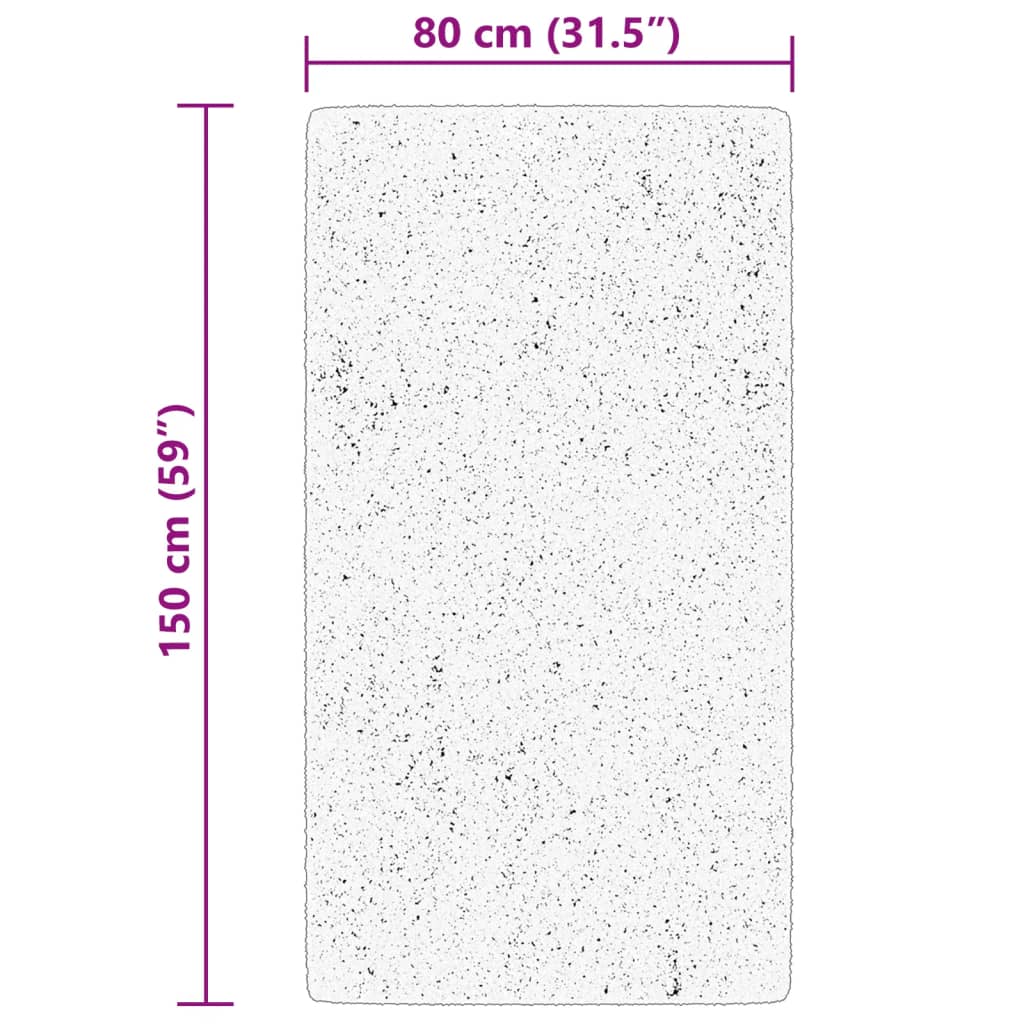 vidaXL Tapis HUARTE à poils courts, doux et lavable vert forêt 80x150 cm