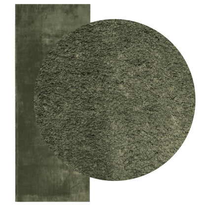 vidaXL Tapis HUARTE à poils courts doux et lavable vert forêt 80x200 cm