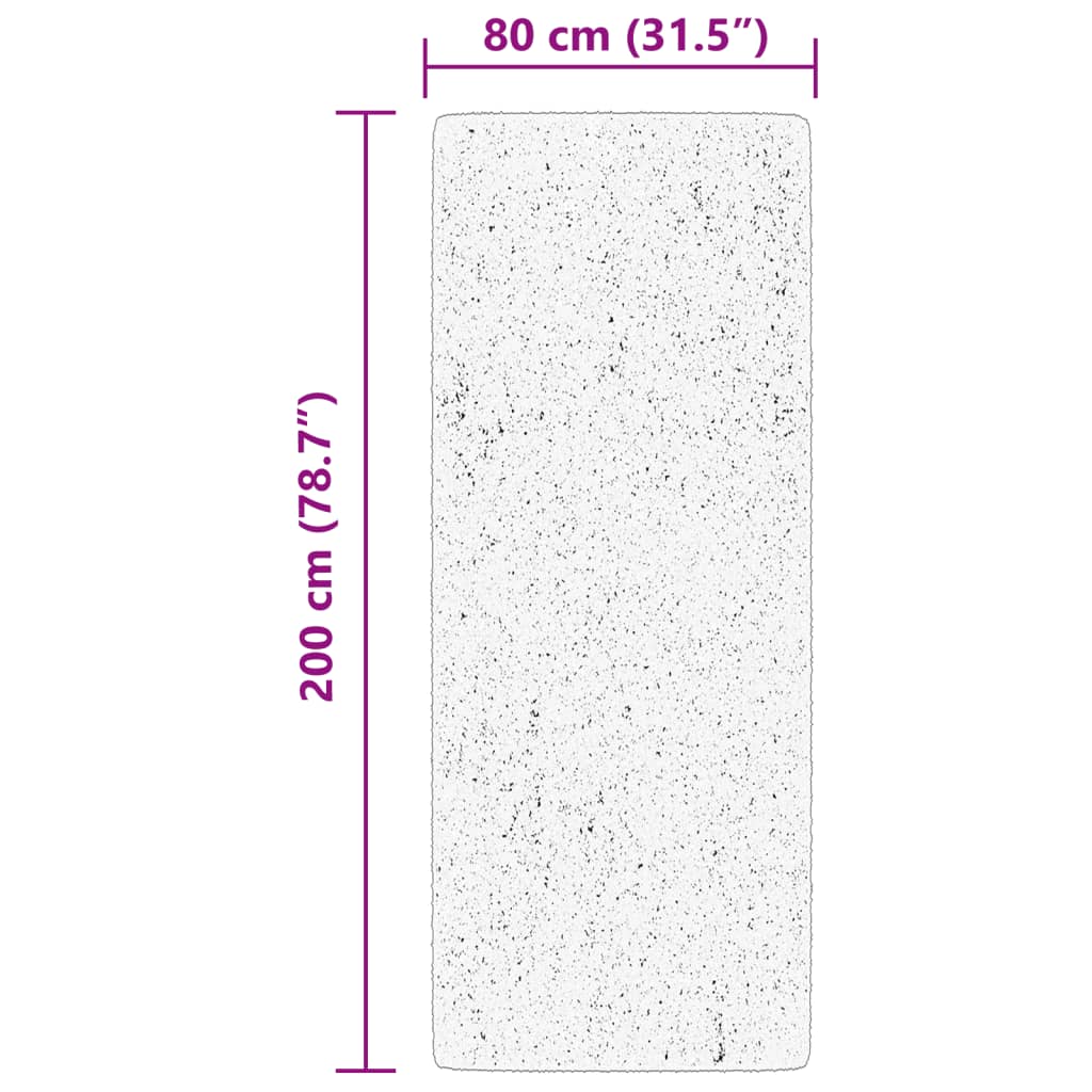 vidaXL Tapis HUARTE à poils courts doux et lavable vert forêt 80x200 cm