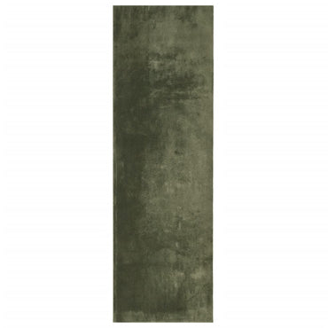 vidaXL Tapis HUARTE à poils courts, doux et lavable vert forêt 80x250 cm
