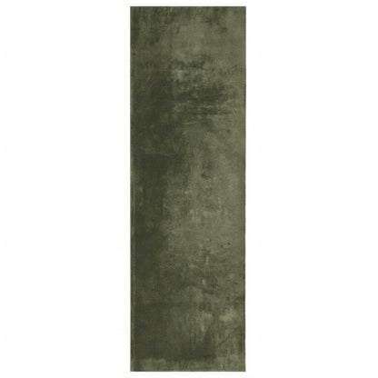 vidaXL Tapis HUARTE à poils courts, doux et lavable vert forêt 80x250 cm
