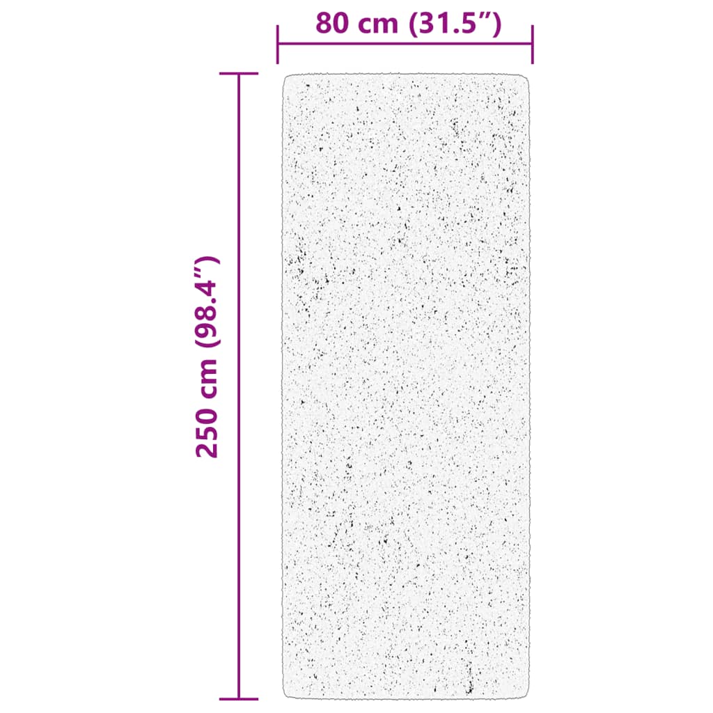 vidaXL Tapis HUARTE à poils courts, doux et lavable vert forêt 80x250 cm