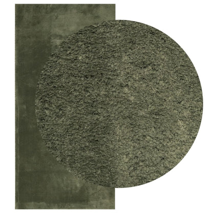 vidaXL Tapis HUARTE à poils courts doux et lavable vert forêt 100x200 cm