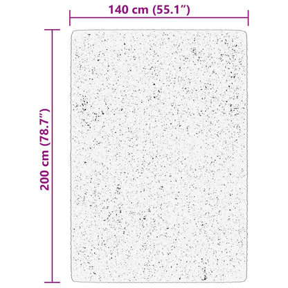 vidaXL Teppich HUARTE Kurzflor Weich und Waschbar Waldgrün 140x200 cm