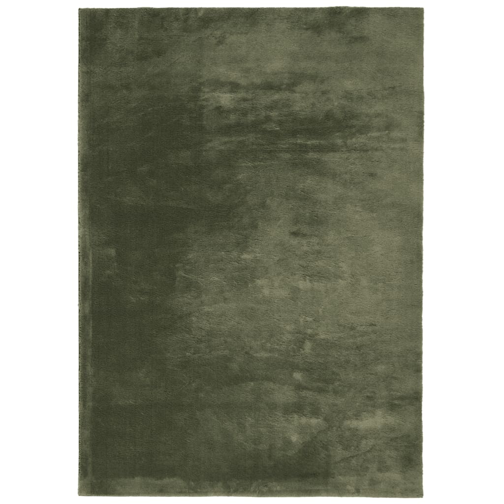 vidaXL Tapis HUARTE à poils courts, doux et lavable, vert forêt 200x280 cm